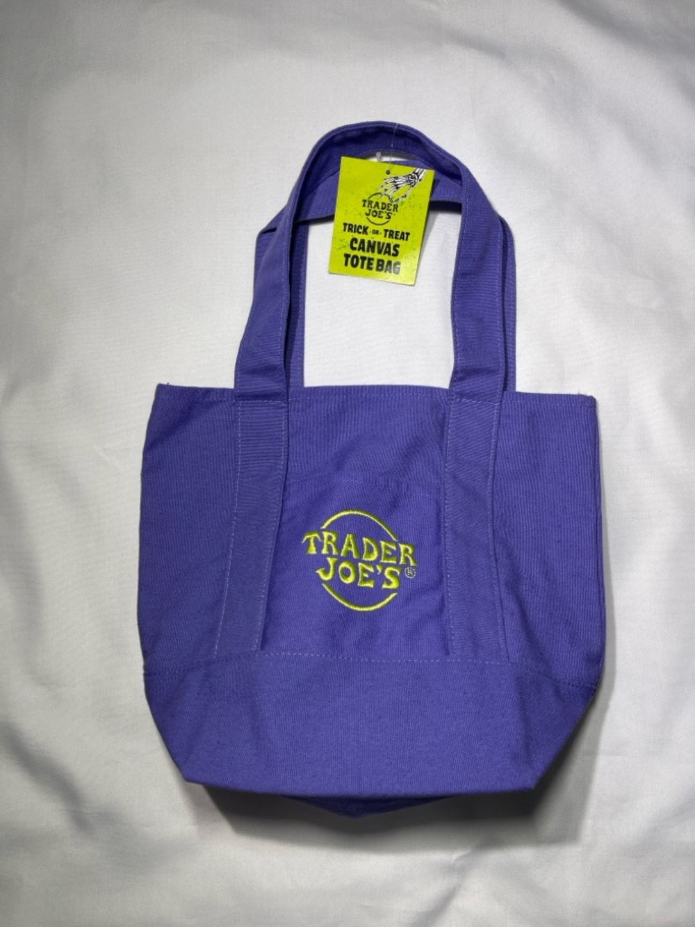 Trader Joe's Purple Canvas Tote - Compact Everyday Carry